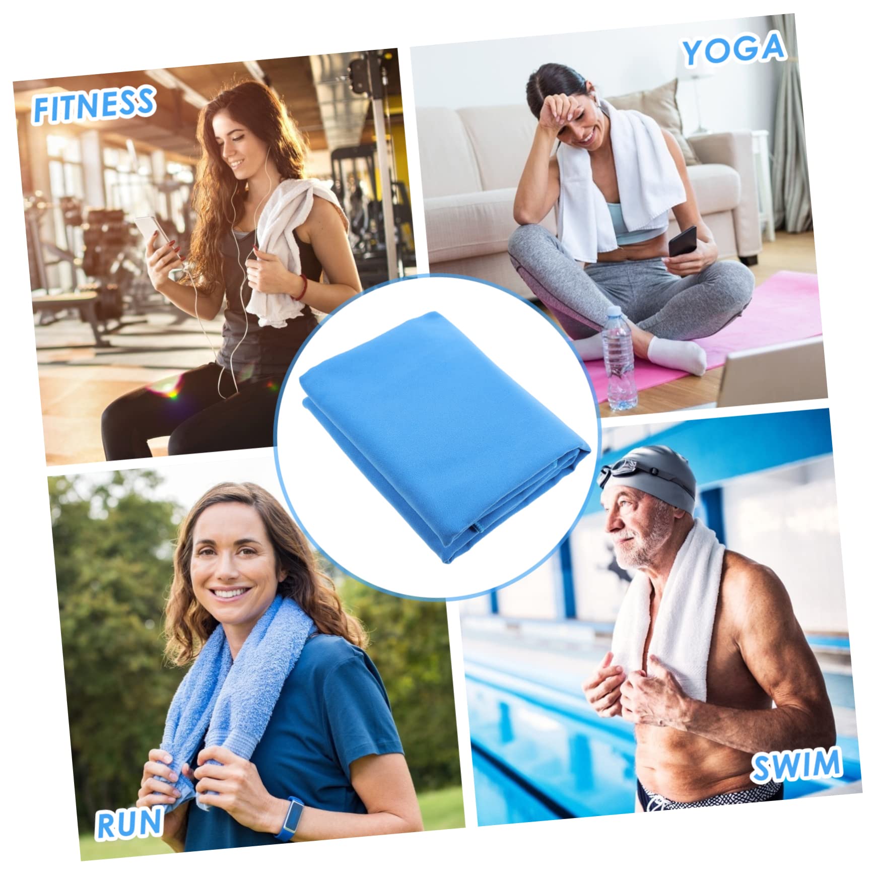 FOYTOKI Running Yoga Essential: Quick Dry Sports Towel Double-Sided Velour Quick-Dry Comfortable Windproof Warm