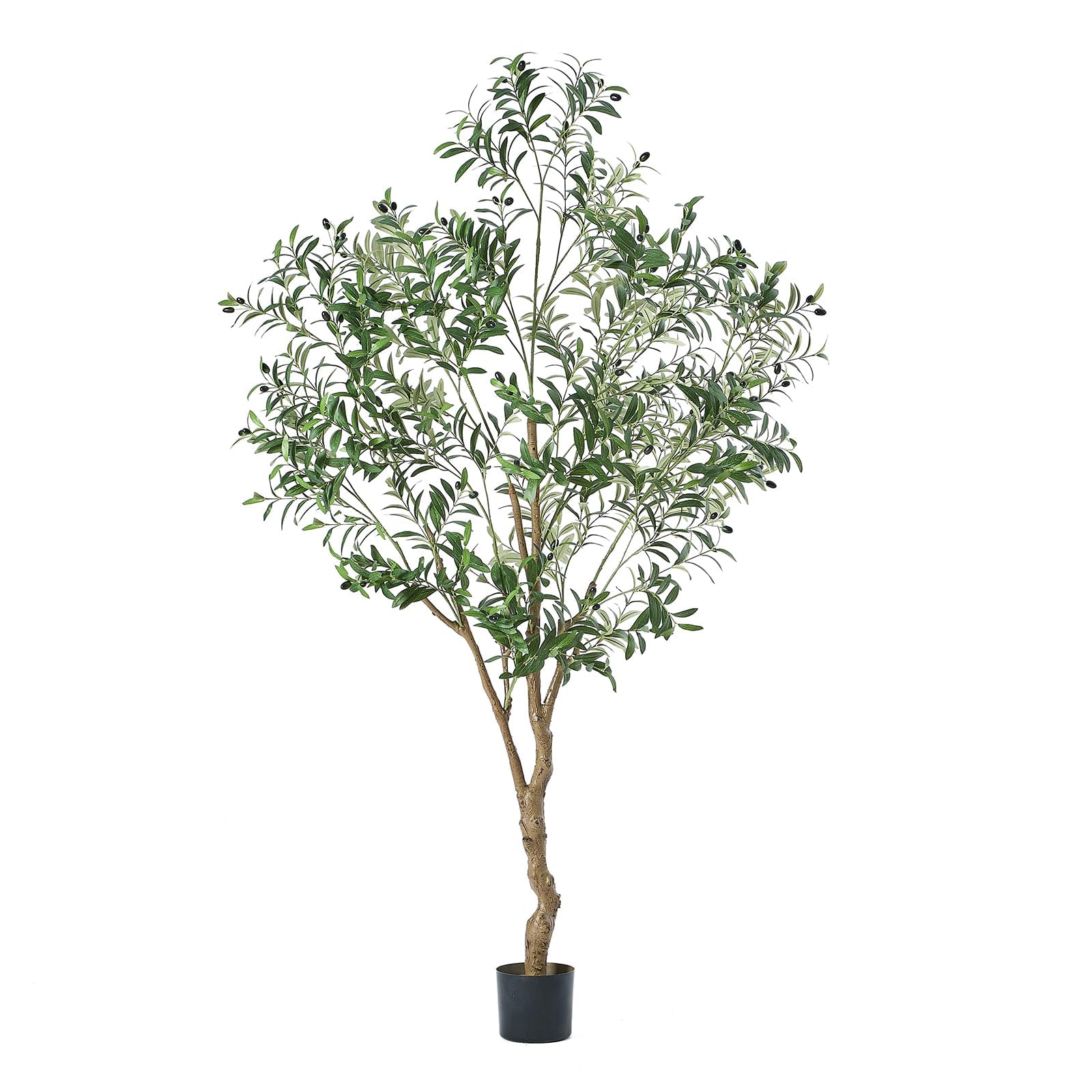 6FT Olive Tree Artificial, Large Faux Olive Tree Indoor Tall Artificial Indoor Plant Realistic Fake Plants Perfect for Home Office Living Room Balcony Corner Decor