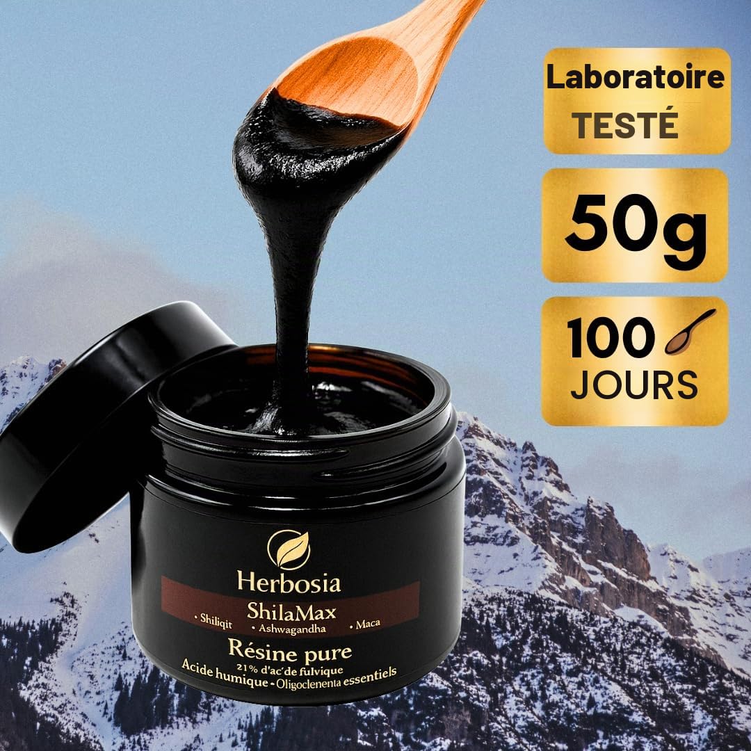 Shilajit maca ashwaganda formule triple action – Résine pure de Shilajit 100% naturelle | Riche en acide fulvique et oligoéléments | Énergie, vitalité & performance