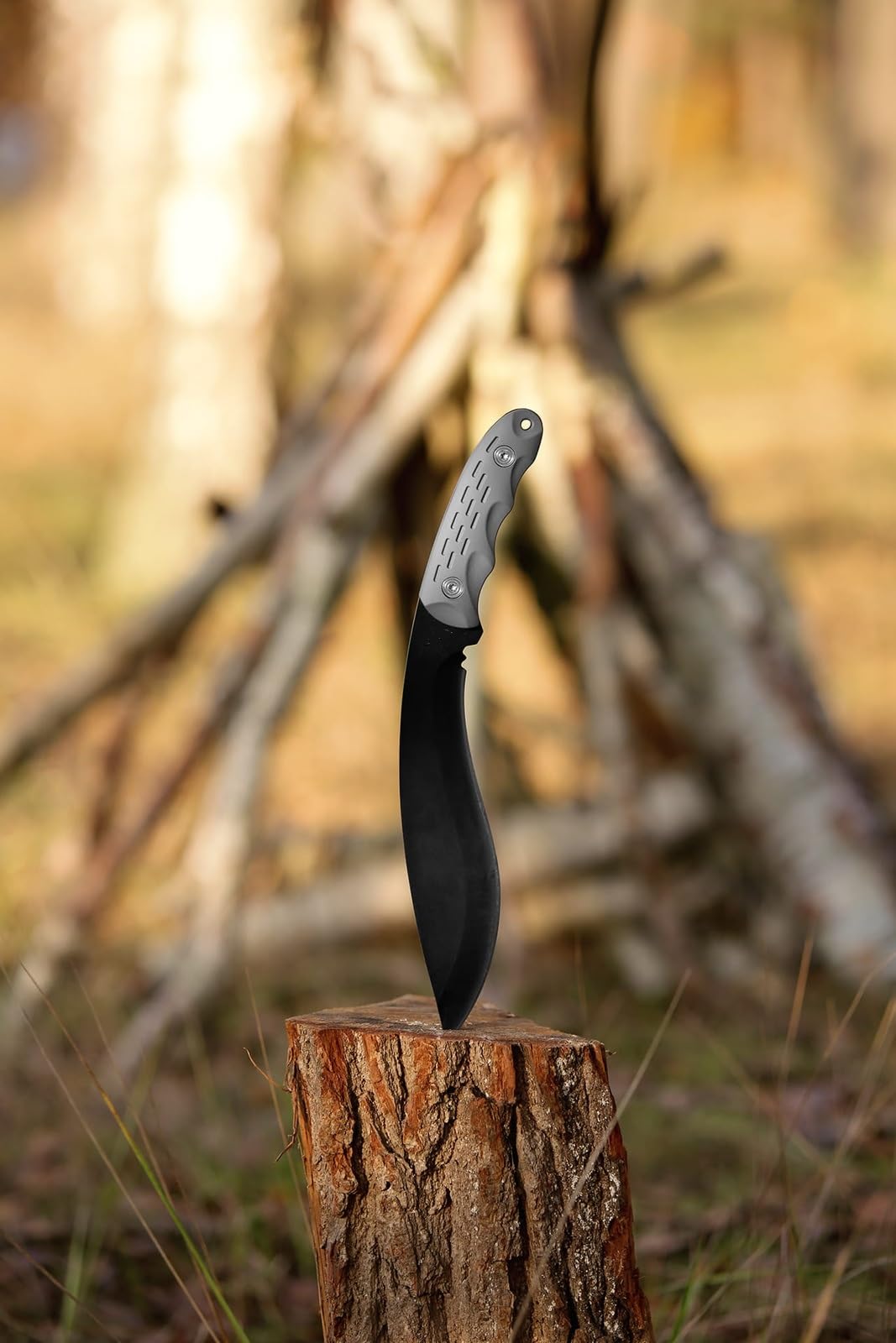 KS-11 Kukri Machete – Messer Outdoor – Gesamtlänge 30 cm ideal als Buschmesser Machete scharf echt – 420er Klinge mit Full-Tang Konstruktion - Survival Messer - Bushcraft
