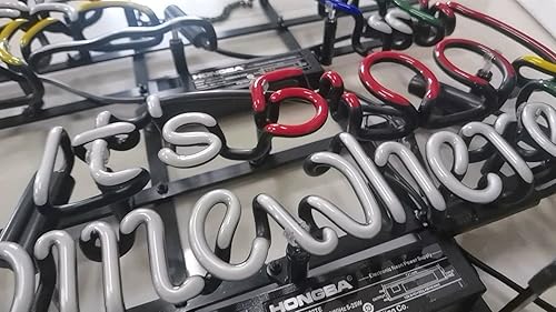 Miniatura 3 de FINEON Letreros de neón Árbol de loro hecho a mano Arte hecho a mano Decoración del hogar Bar Cerveza Pub Regalo de Navidad Negocio