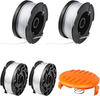 oupados 4 Pz Bobine Filo per Decespugliatore 9,1 m/30 piedi Bobina di Ricambio per Tagliaerba con 1 Trimmer e 1 Molla Compatibile con BLACK + DECKER AF-100-3ZP