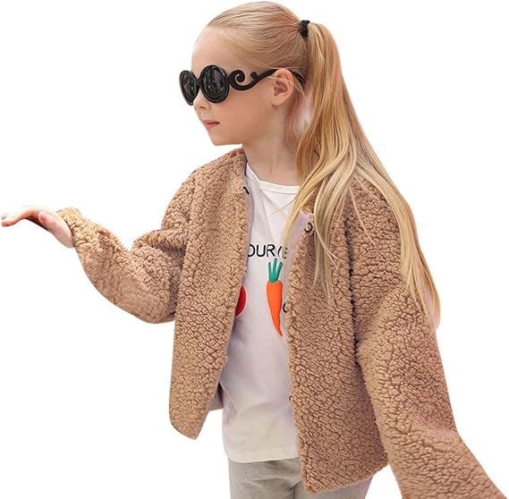 Deloito Baby Girl Faux Fur Warm Winter Cape Cloak Coat Kids Girls Faux