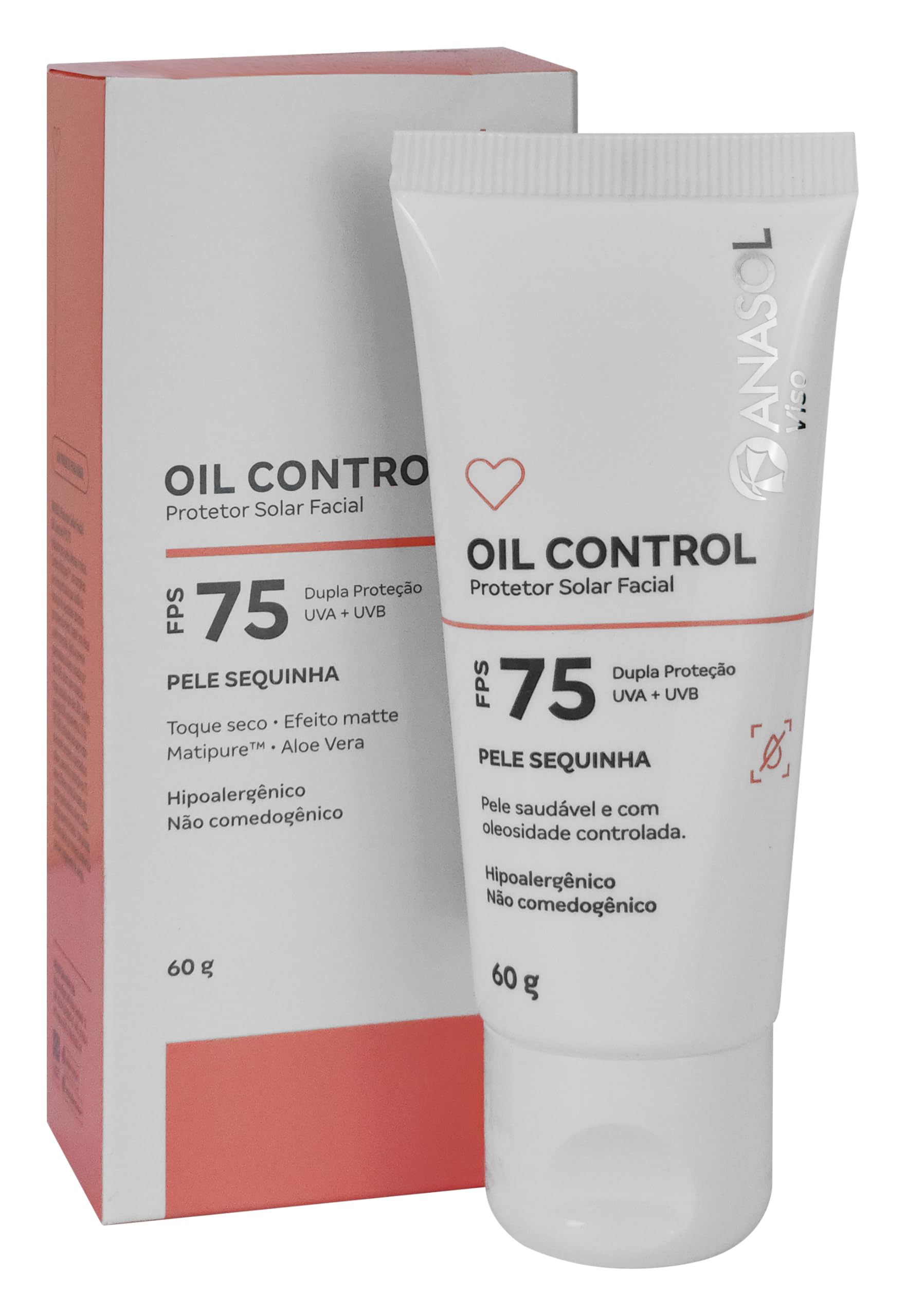 Anasol Viso Protetor Solar Facial Oil Control FPS 75-60 g