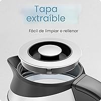 Vista 4 de Chefman Electric Kettle with Temperature Control, 5 Presets LED Indicator Lights, Removable Tea Infuser, Glass Tea Kettle & Hot Water Boiler, 360°