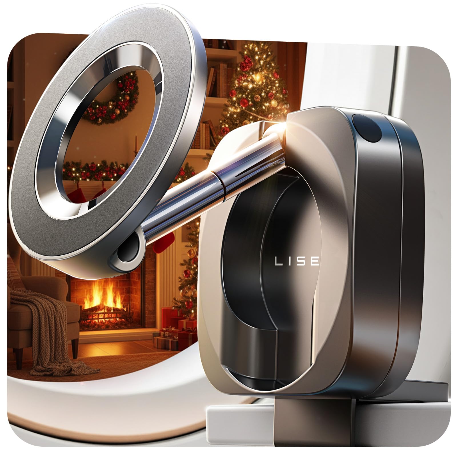 LISEN Travel Essentials for MagSafe Car Mount Airplane Phone Holder, Handsfree Airplane Essentials Plane Phone Holder Travel Accessories Must Haves Flying fits iPhone 16 15 Pro Max Plus