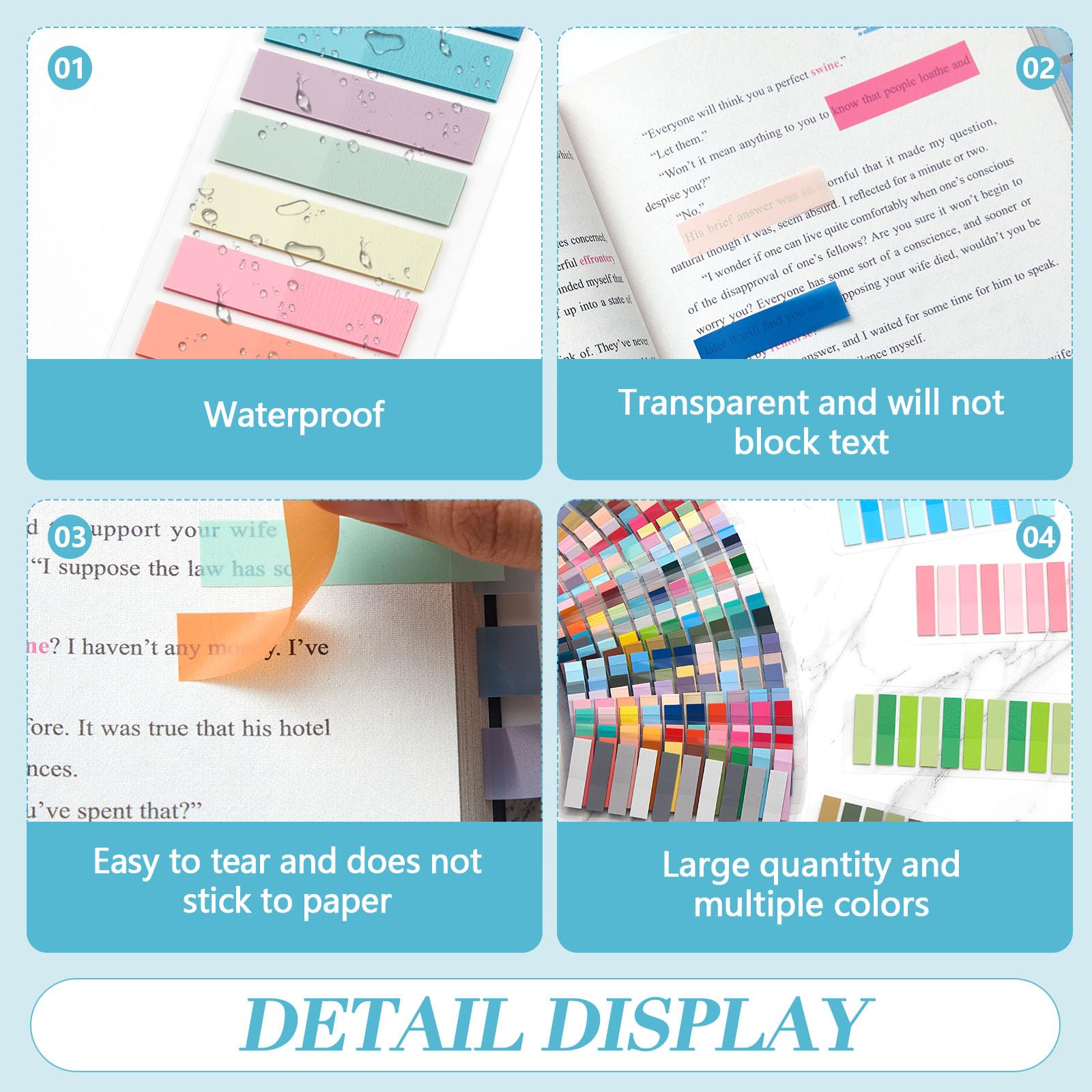 Sticky Notes Anotation Snapklik.com : ReliThick 8000 Pcs Annotation Tabs Sticky Tabs For Books ...