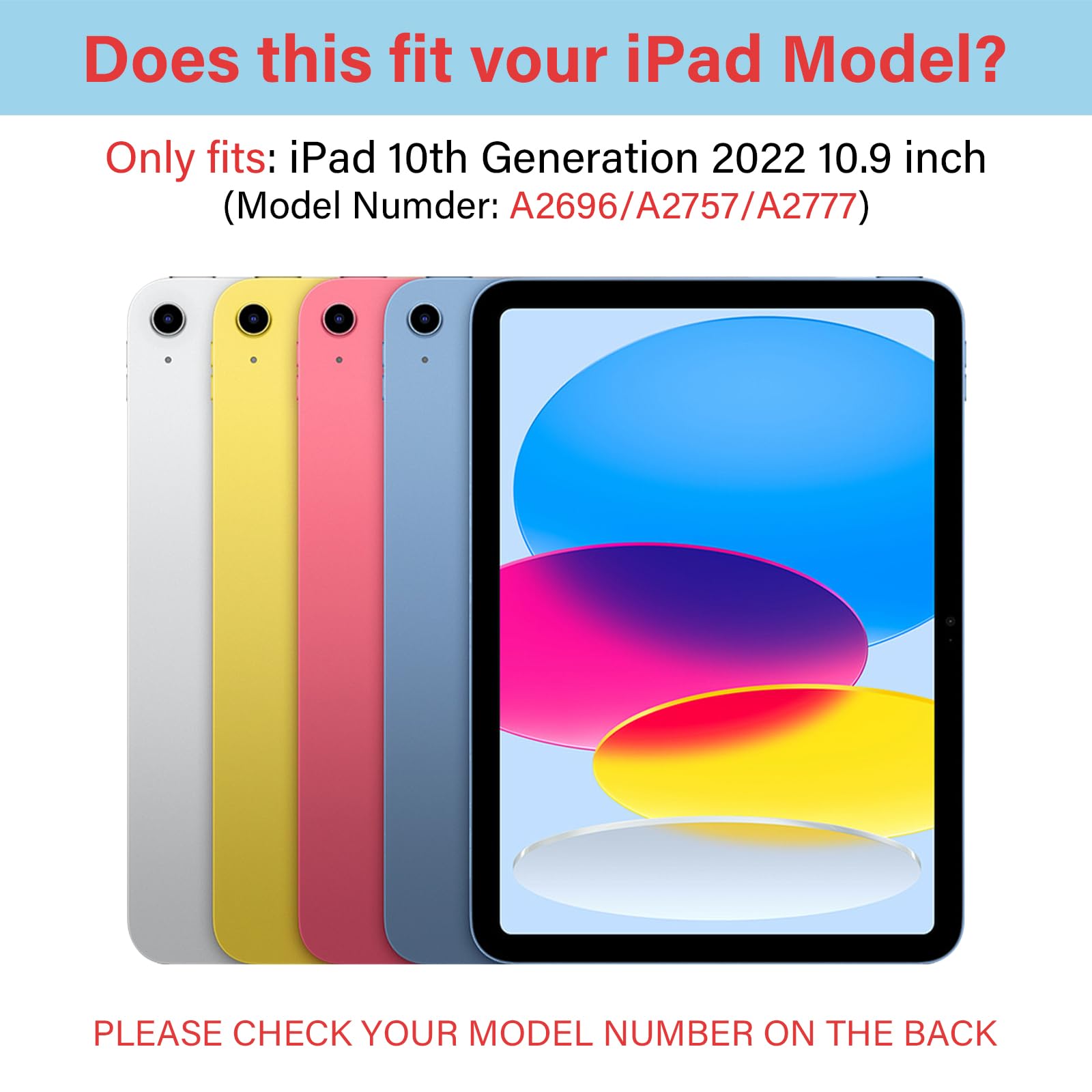 aoub Keyboard Case for iPad 11th (A16) / 10th Generation 11/10.9 Inch 2025/2022 with Pencil Holder - 7 Colors Backlit, Wireless Detachable Folio Keyboard Soft TPU Back Cover - Dark Green