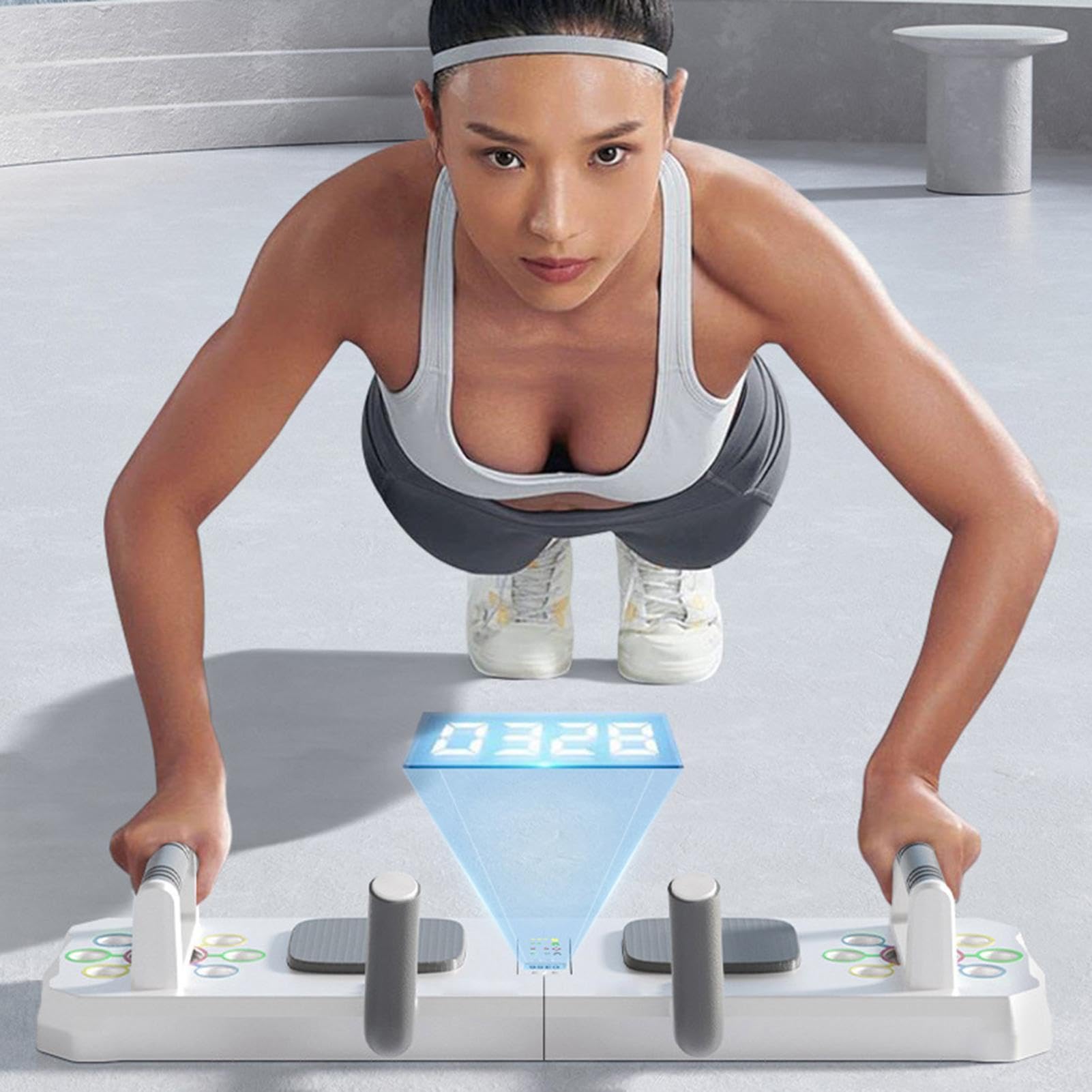 Liegestützbrett für Männer – Muskel-Pushup-Board mit Timer, verstellbar, multifunktional, mit rutschfestem Griff und Pad, professionelles Fitness-Pad für Männer und Frauen