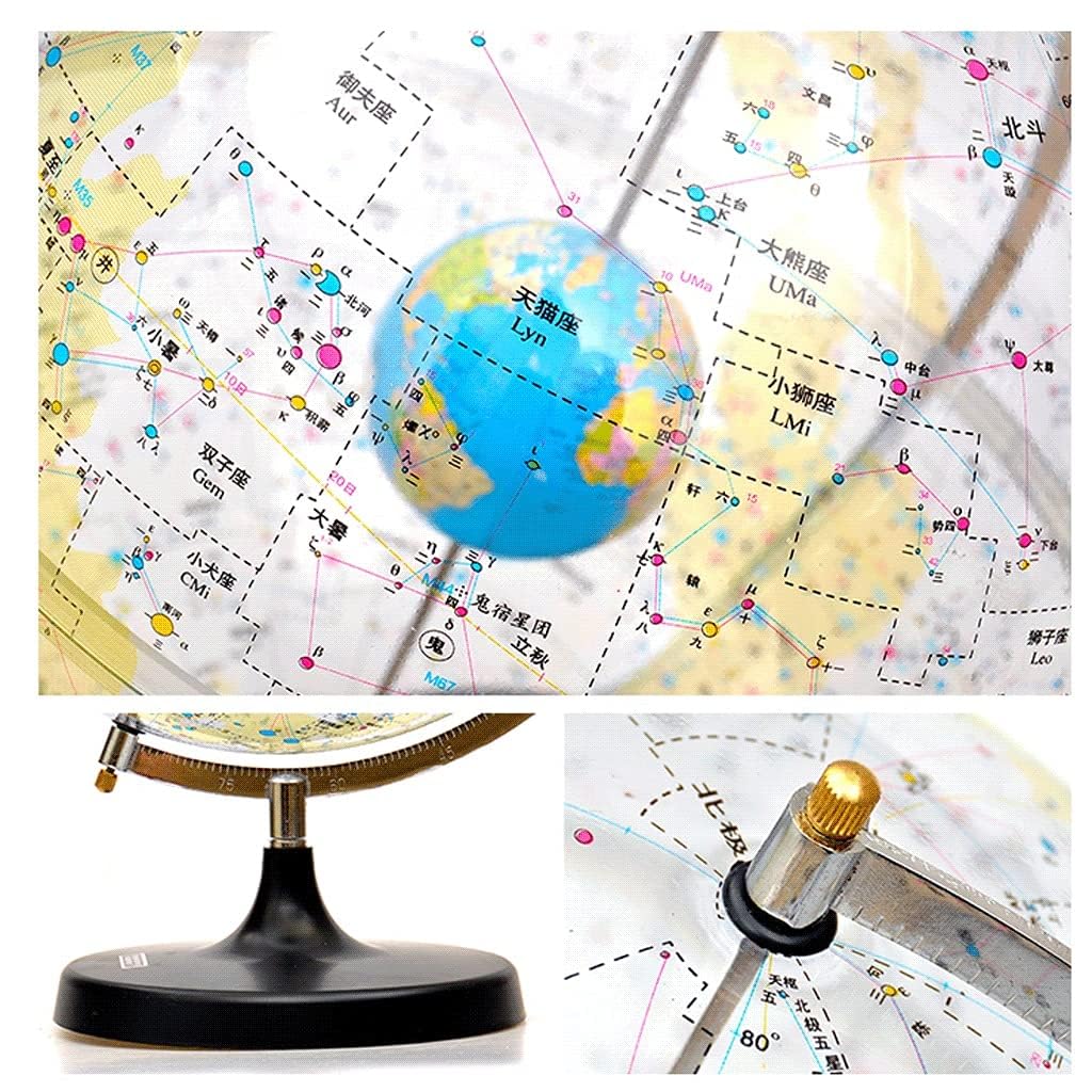 Niebiańska lampa globusowa dla dzieci, edukacyjna nauka, podświetlana dekoracja biurka, mapa konstelacji dla entuzjastów astronomii
