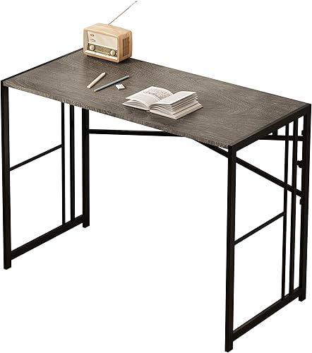 EMODA Escritorio plegable de 40 pulgadas, no necesita montaje, escritorio de oficina en casa, escritorio de estudio, escritura, mesa de computadora