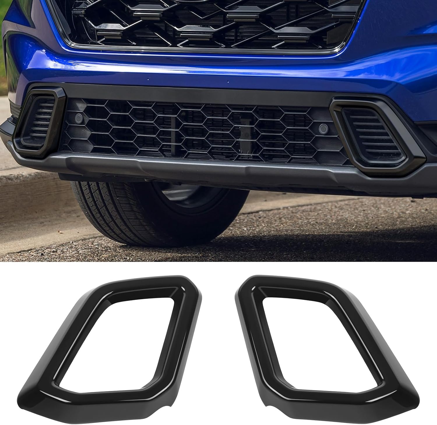 ZZEQYG ABS Material Front Bottom Bumper Lid Cover Strip Trim Compatible with Honda CRV Hybrid 2023-2026 Accessories for CR-V Hybrid Sport Touring Front Bumper Protector 2PCS
