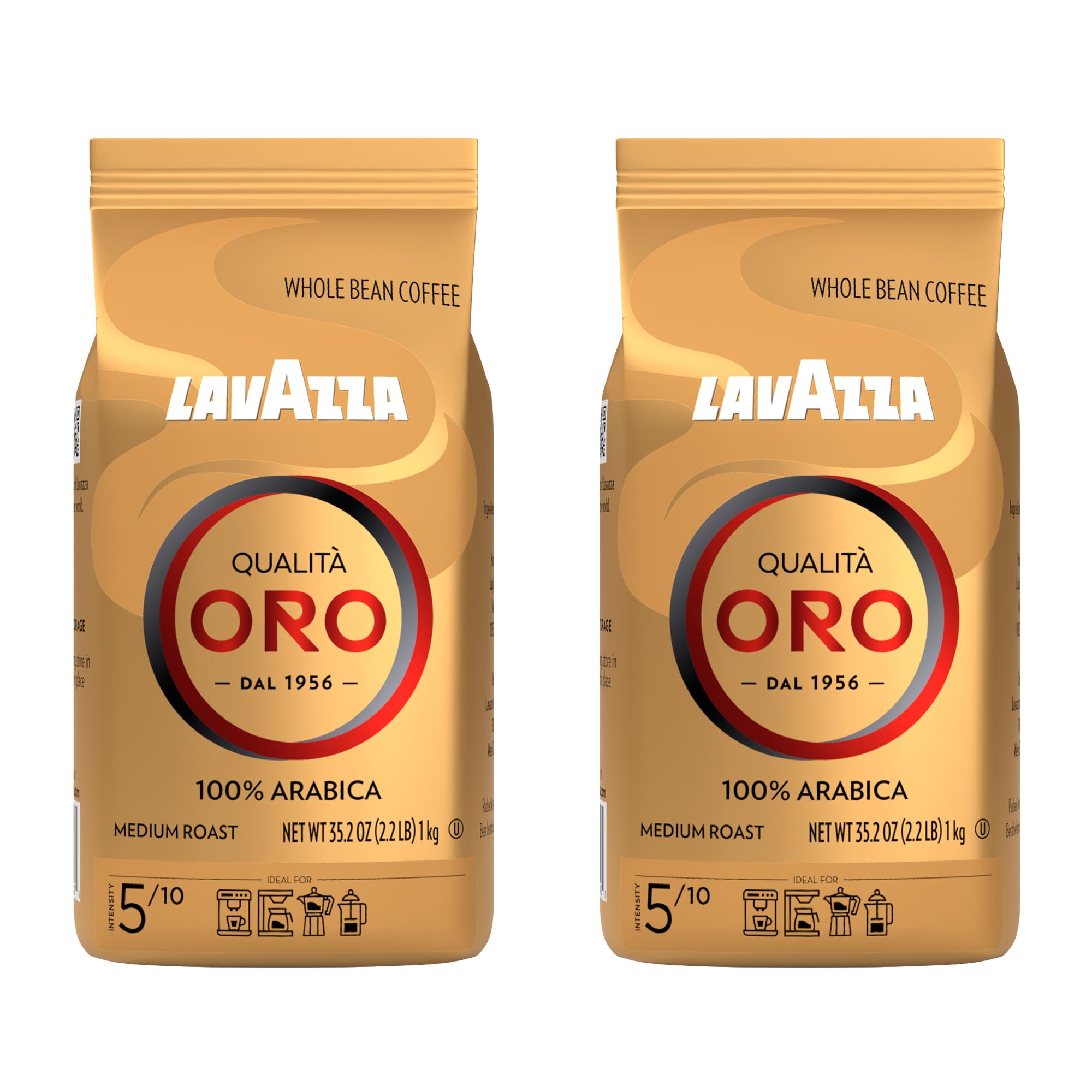Lavazza Qualita Oro Italian Coffee Whole Beans 2lb Pack Of 2