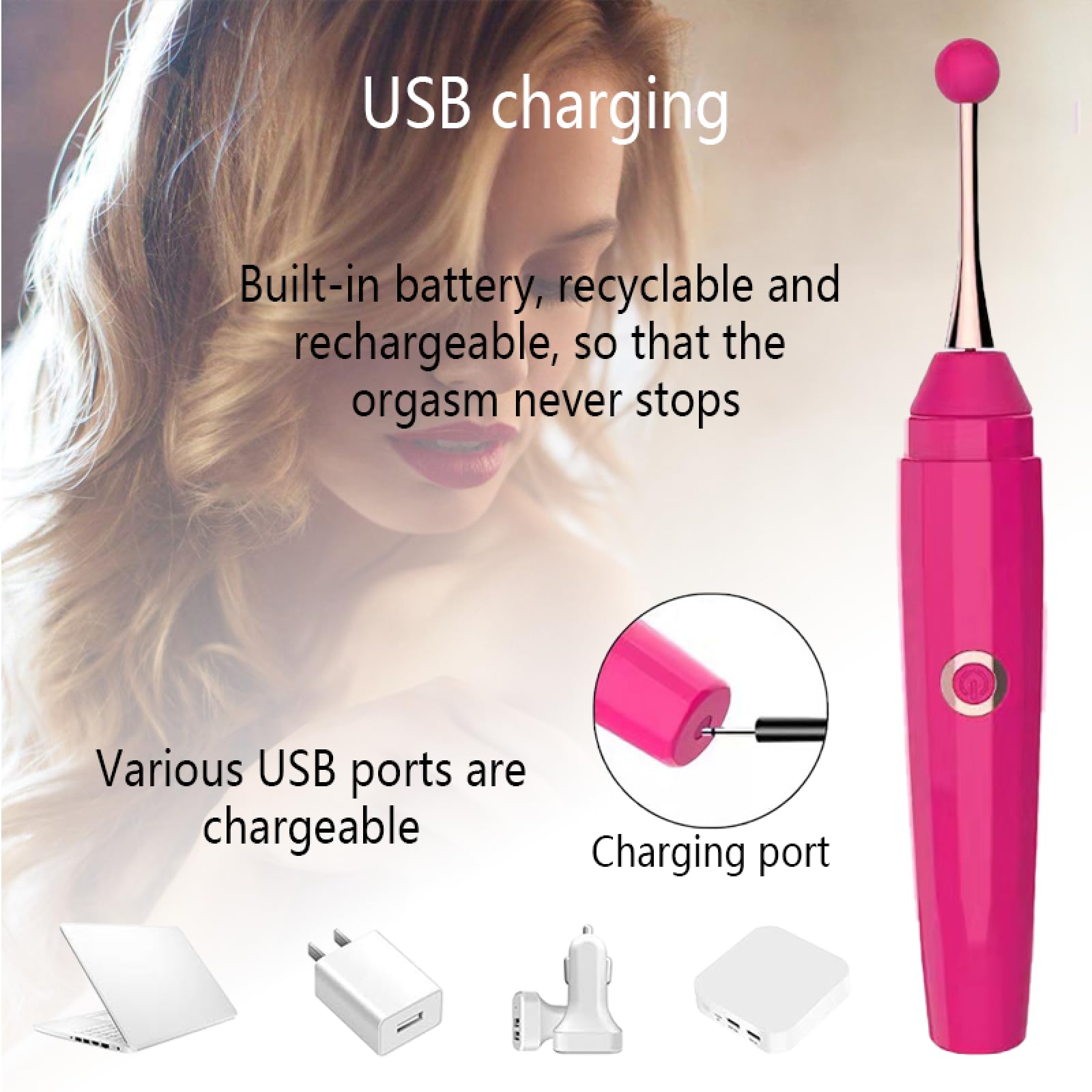 Vibratore Vibratore del punto G ad alta frequenza Potente massaggio della vagina del clitoride Masturbatore del capezzolo per adulti Per Donne