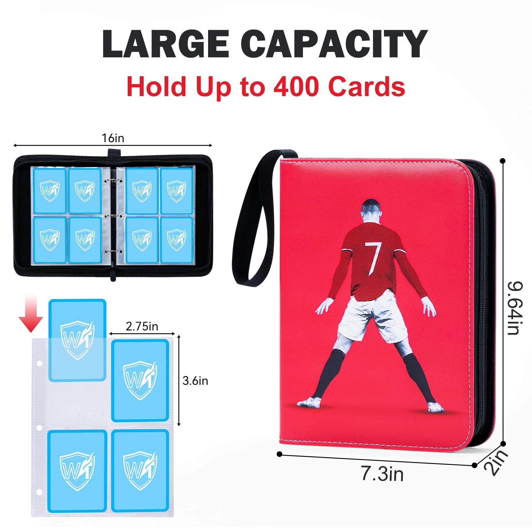 Amazon.co.jp: サッカーカードバインダー 400ポケット サッカー