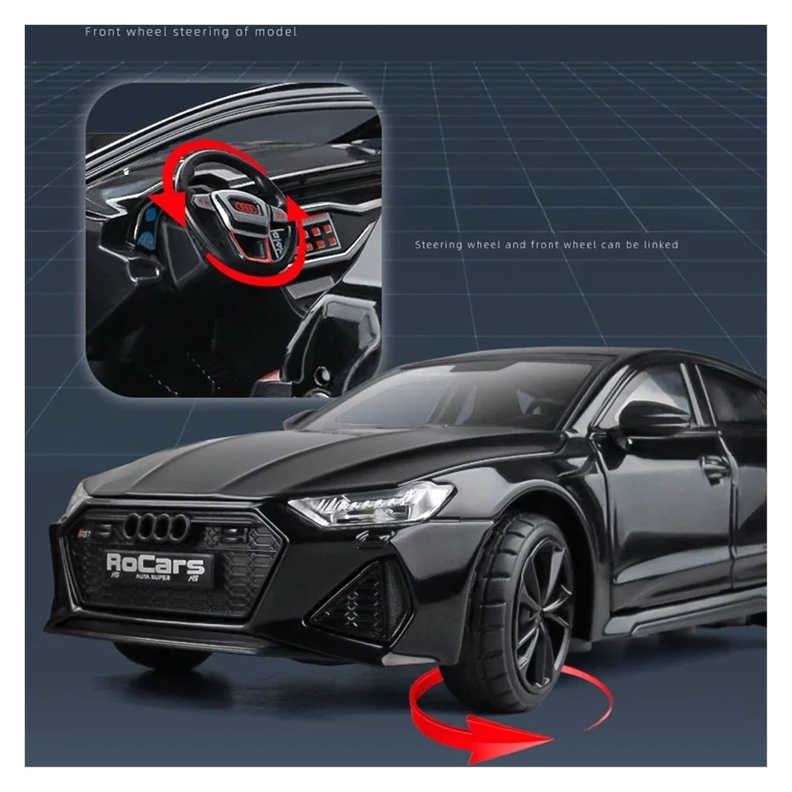 【新品】1/24 アウディ RS7 ダイキャストミニカー カスタム 新品】1/24 アウディ RS7 ダイキャストミニカー カスタム - メルカリ