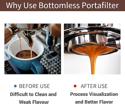 51mm Bottomless Portafilter for CM5418, 3 Ears Portafilter with 51mm Puck Screen Compatible for CASABREWS Espresso Machine CM5418, 3700Essential and 5418Pro, Stainless Steel Filter Holder and Filter