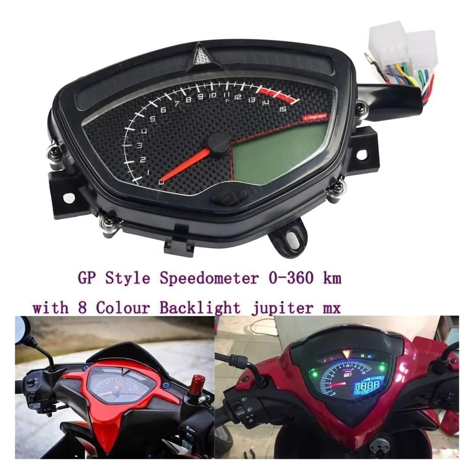 Tacómetro Digital para Motocicleta, Odómetro Y Velocímetro para Ya&maha 135 LC V1/Jupiter MX Sniper, Medidor UMA Velocímetro Tacómetro
