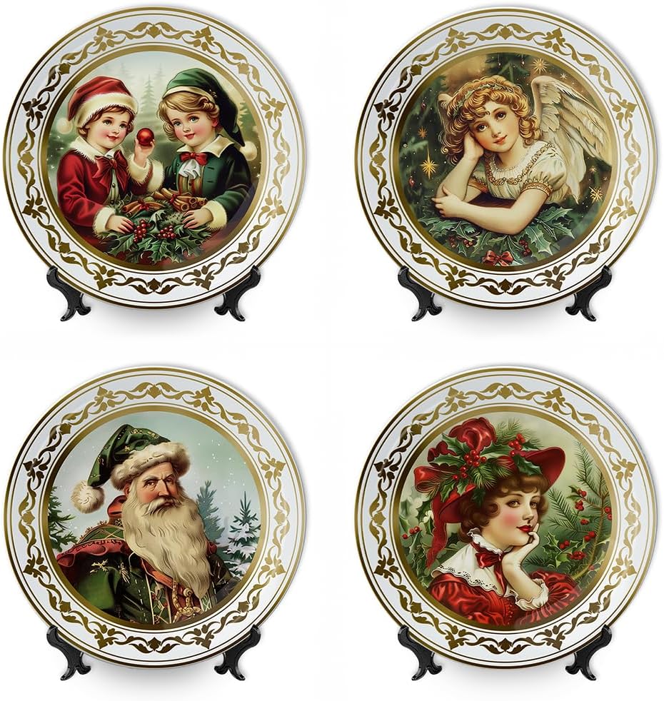 Victorian Elegance Set of 4 Plates