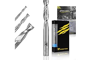 SPEED TIGER 1/4" Up Cut Spiral Router Bit for Woodworking