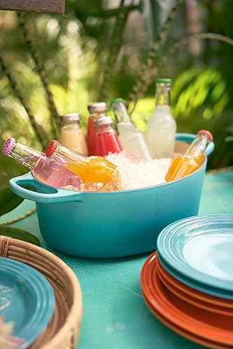 Miniatura 6 de Le Creuset - Olla holandés redonda con tapa de cocina, hecha de hierro fundido esmaltado, de 6.75 cuartos de galón de capacidad, color Caribe,