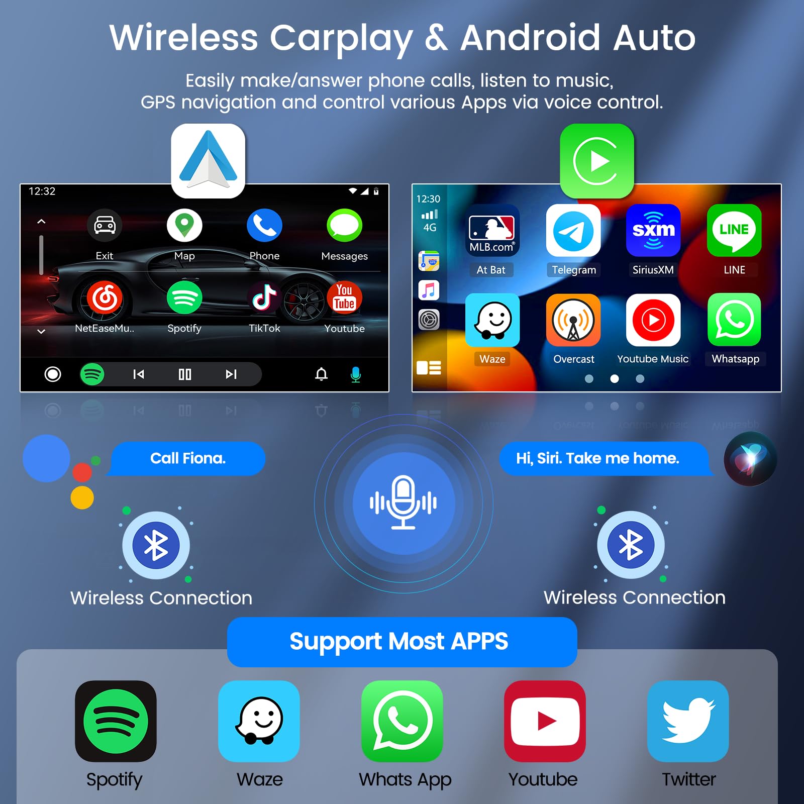 2+64GB Android Autoradio Wireless Carplay pour Opel Astra H, Zafira B, Corse C D, Tactile Écran 9 Pouces Bluetooth Poste Radio Voiture Android Auto Caméra de Recul, Radio avec GPS WiFi EQ FM RDS
