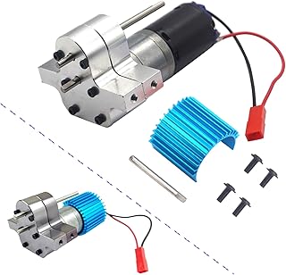 ShareGoo Metal RC Gearbox Speed Change Gear Box with 370 Brush Motor Compatible with WPL B-14 B-14K B-24 B-24K B-16 B-16K B-36 B-36K C-14 C-14K C-24 C-24K RC Car