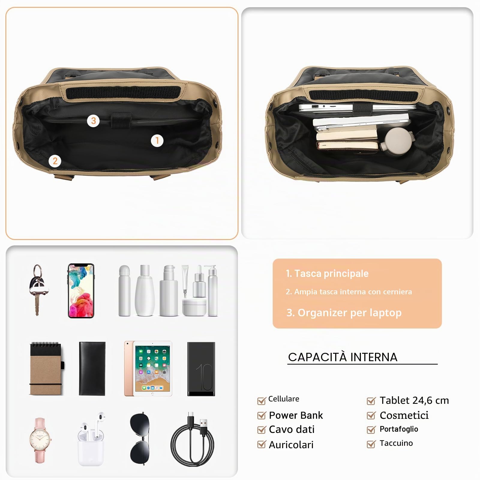 KONO Eq2327 Zaino casual per computer portatile Unisex - Adulto (Pacco da 1)
