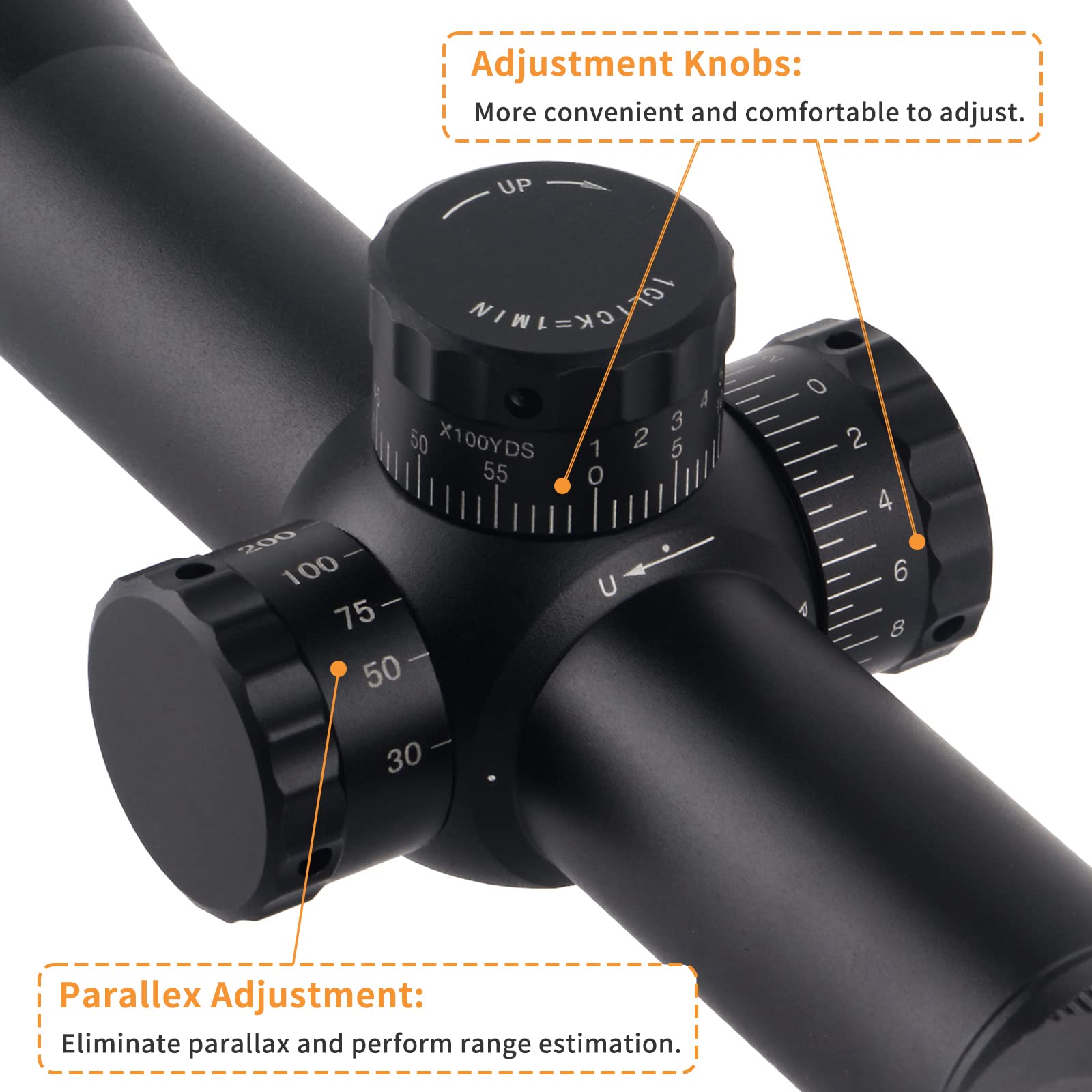 Mirino Ottico ToopMount 4-16x44 | Reticolo Illuminato Rosso/Verde | Telemetro | Per Airsoft E Caccia - Foto 6