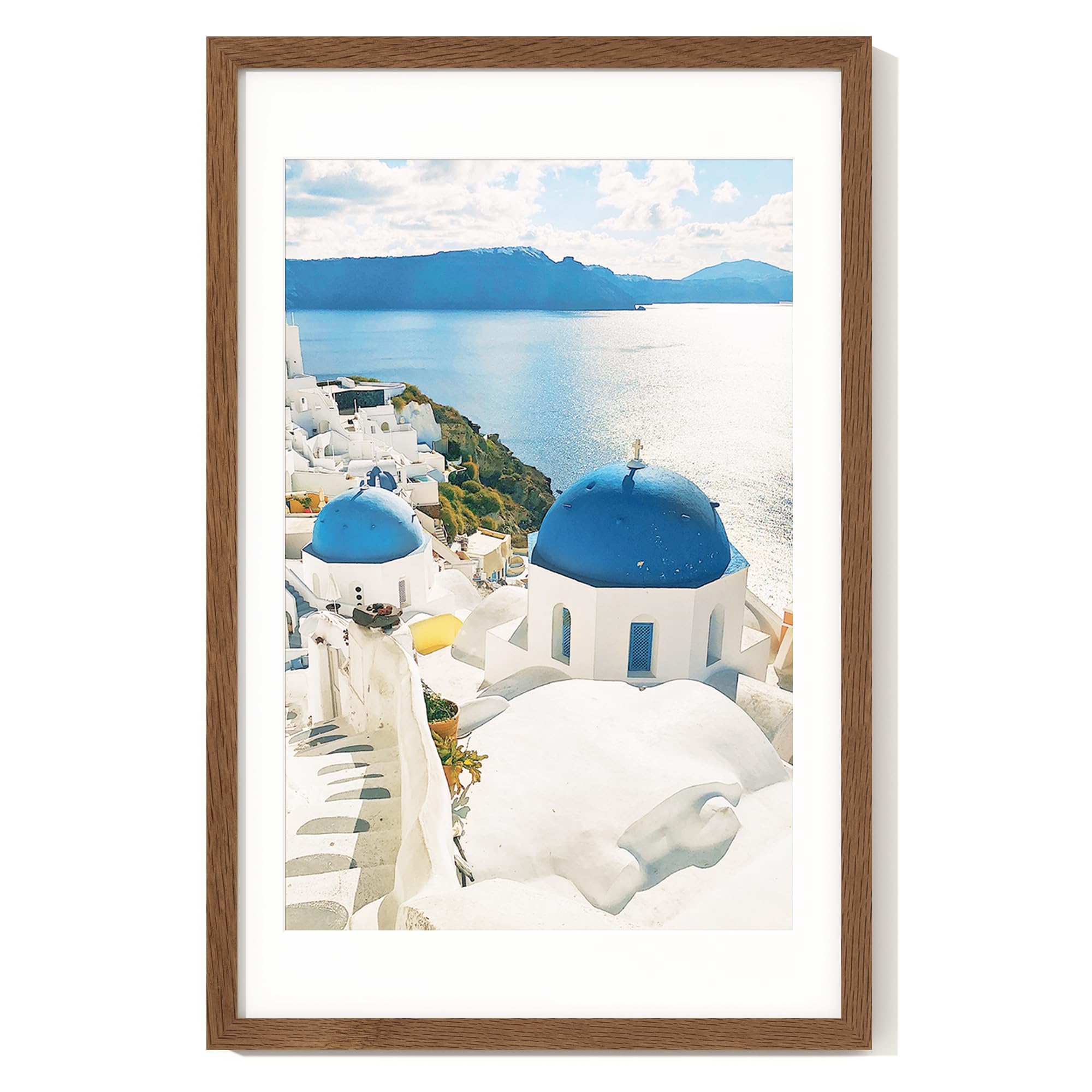 Axeman 14x22 Frame, Solid Oak Wood Tempered Glass, Walnut — image 1
