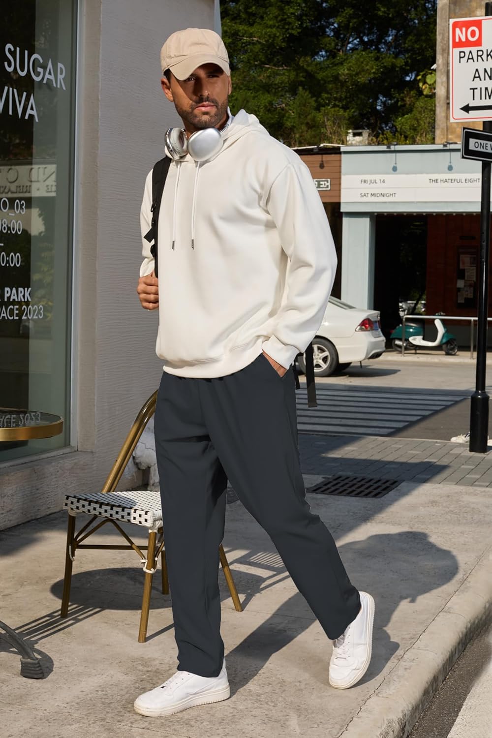 COOFANDY Men's Casual Pants Waffle Knit Yoga Pants Lightweight Sweatpants Open Bottom Lounge Trousers - Image 4