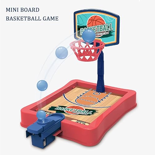 Miniatura 3 de Juego de baloncesto de escritorio, cesta de tiro de pelota de mesa de juegos de arcada de eyección de dedos juego de baloncesto mini mesa