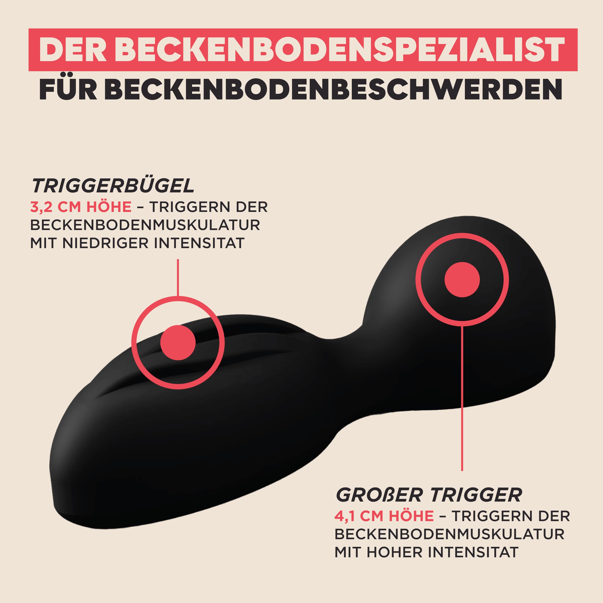 TMX® Set massaggiante per pavimenti pelvici | agopressione contro dolori muscolari e problemi al pavimento pelvico | massaggio punti dolorifici | trigger point | massaggio | 3 strumenti trigger in un