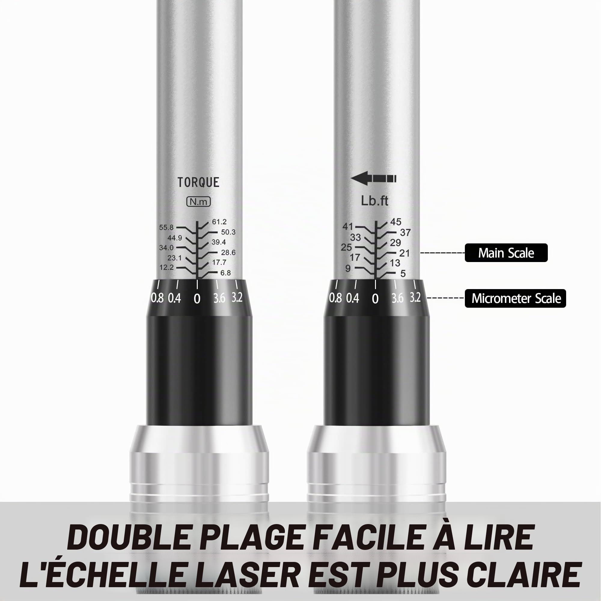 AEROFORCE Lot de 14 Douilles à Bougie d'allumage avec clé dynamométrique en Acier CR-V 3/8" (6,8 à 61,2 Nm)