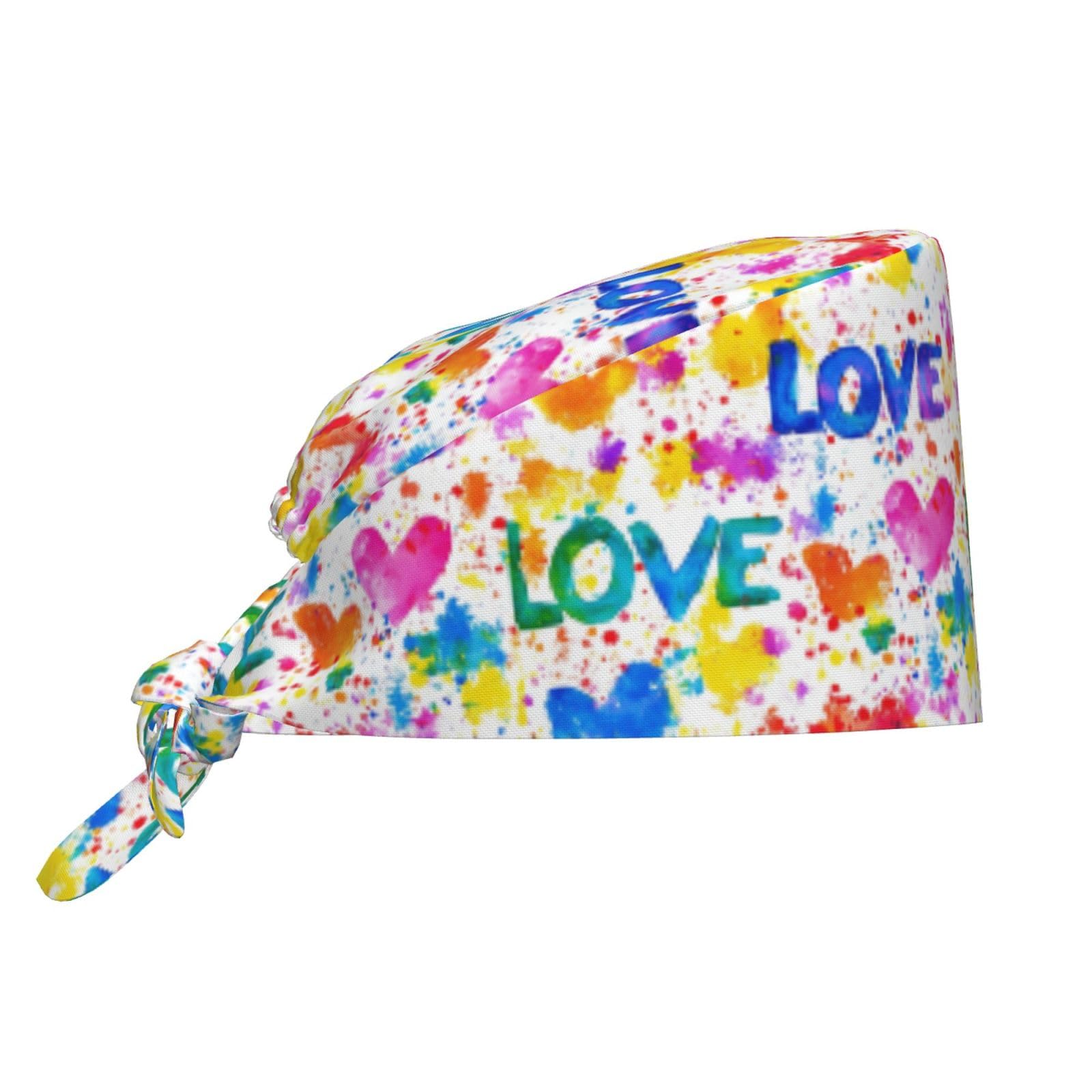 Working Cap Scrub Cap with Sweatband Adjustable Unisex Tie Back Hat for Cleaning Farm Nursing