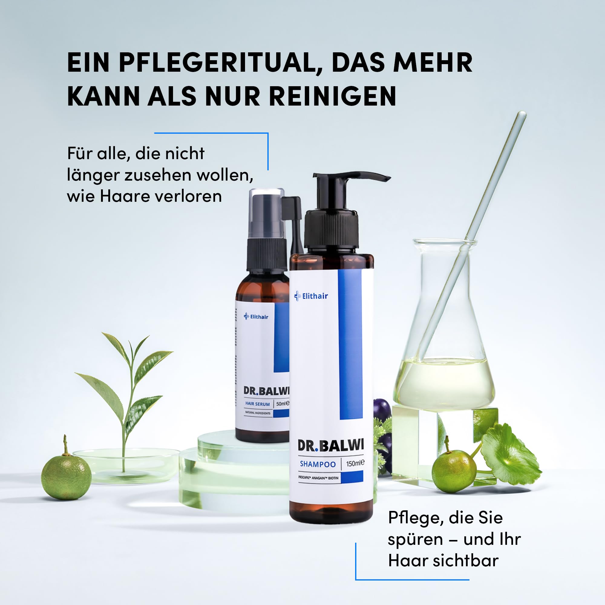 Dr. Balwi Shampoo & Spray Set – Kräftiges Haarwachstum mit Procapil & AnaGain, Anti Haarausfall, mehr Haardichte & Glanz, ohne Silikone & Parabene, Experten-Haarpflege