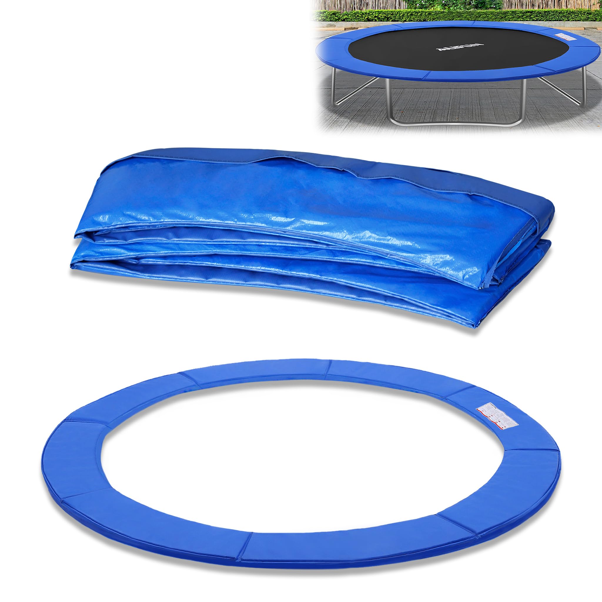 YRHome Trampolin Randabdeckung Federabdeckung Ø 244cm 305cm 366cm UV-Beständigkeit Reißfest Randschutz Sicherheitsmatte Trampolinzubehör Standardgröße für Trampoline