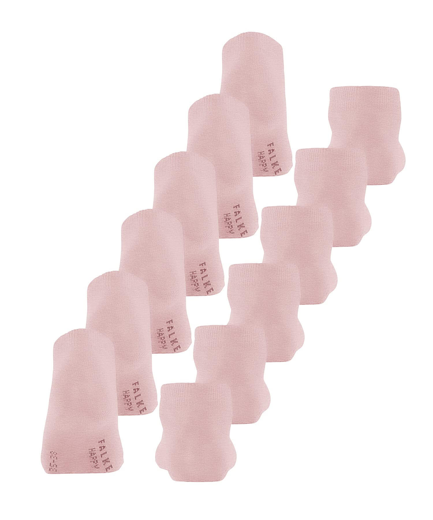 FALKE mujer Happy 6-Pack calcetines tobilleros transpirable algodón tobillera corta reforzada extra suave sobre piel plana costura en la zona de los dedos de los pies multipack 6 pares