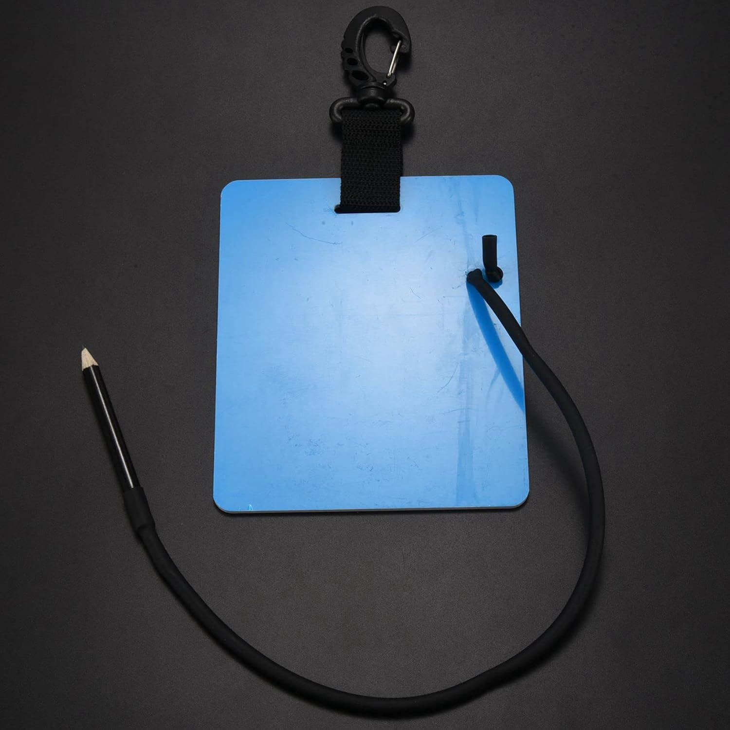 10X Dive Underwater Writing Diving Wordpad Gear Board with Swivel Clip and Pencil for Diving Swimming