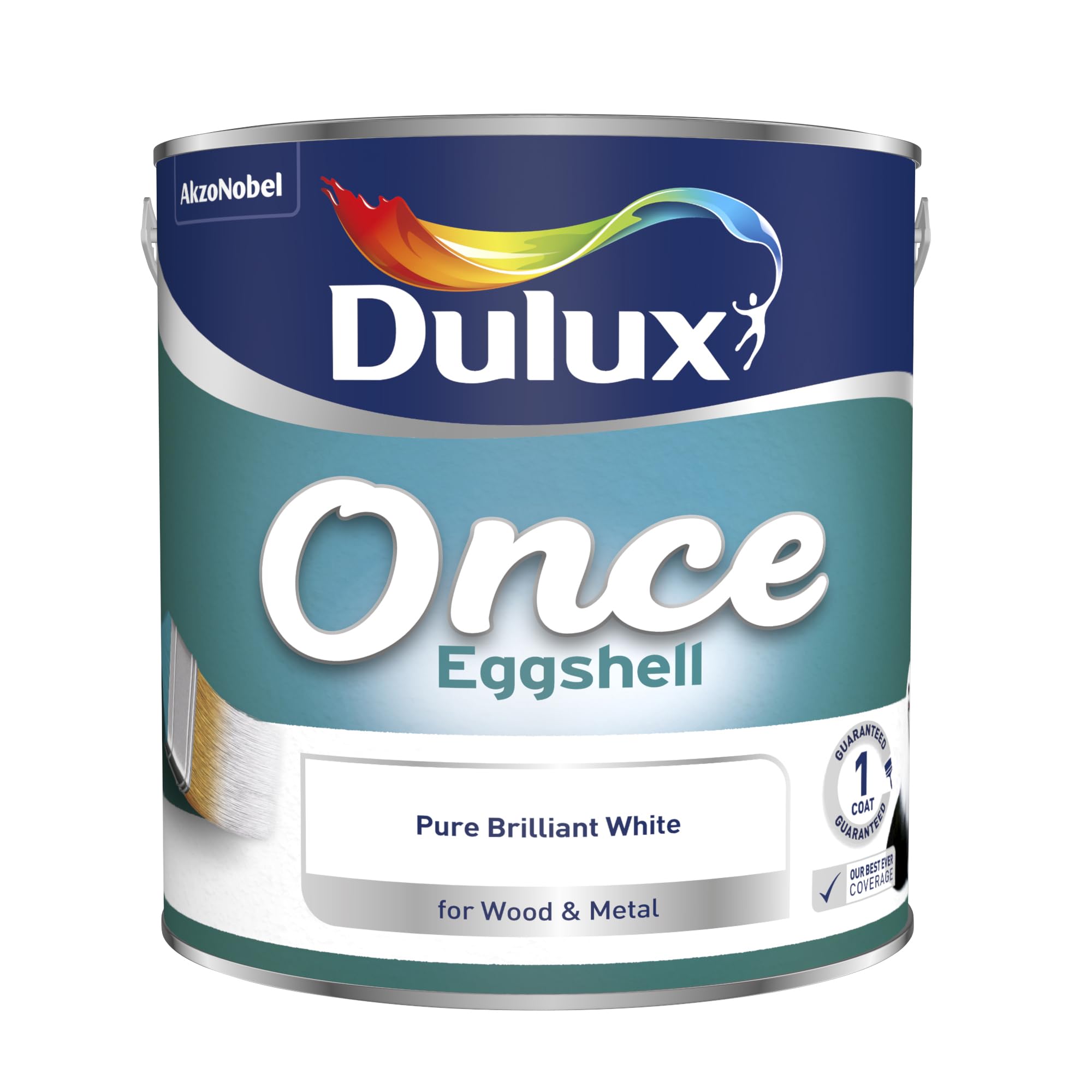 Dulux Retail Once Eggshell - Pure Brilliant White - 2.5L