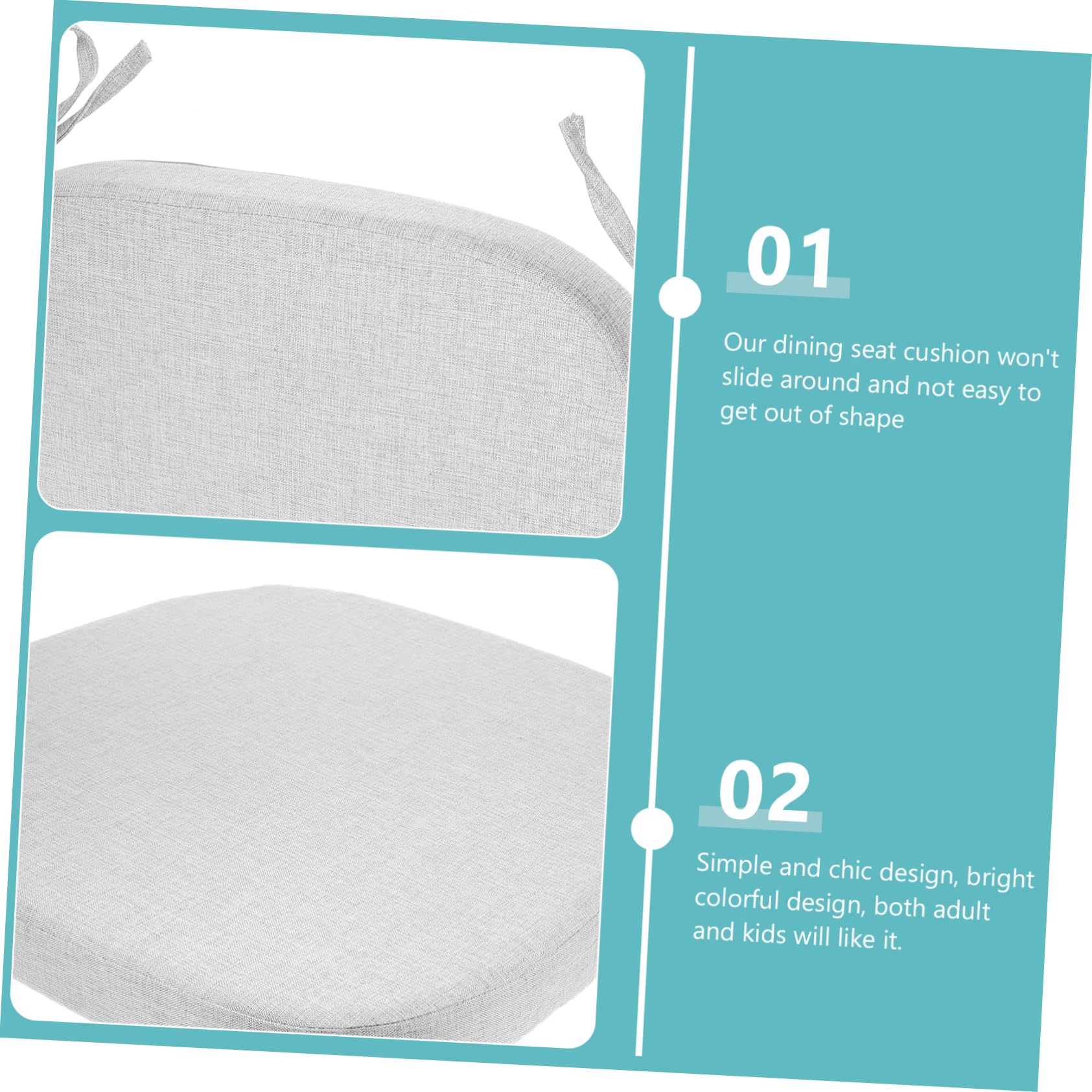 OUNONA Cojín Elevador para Silla de Comedor de Esponja Cuadrado Blanco, Portátil y Ergonómico para Aumentar la Altura en Niños Pequeños y Adultos
