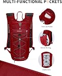 Blue Quartz Hydration Backpack with 2L Water Bladder, Hiking Water Backpack for Women Men, Lightweight Cycling Daypack with Phone Pocket & Helmet Net Bag, Hydration Pack for Biking, Running, Skiing