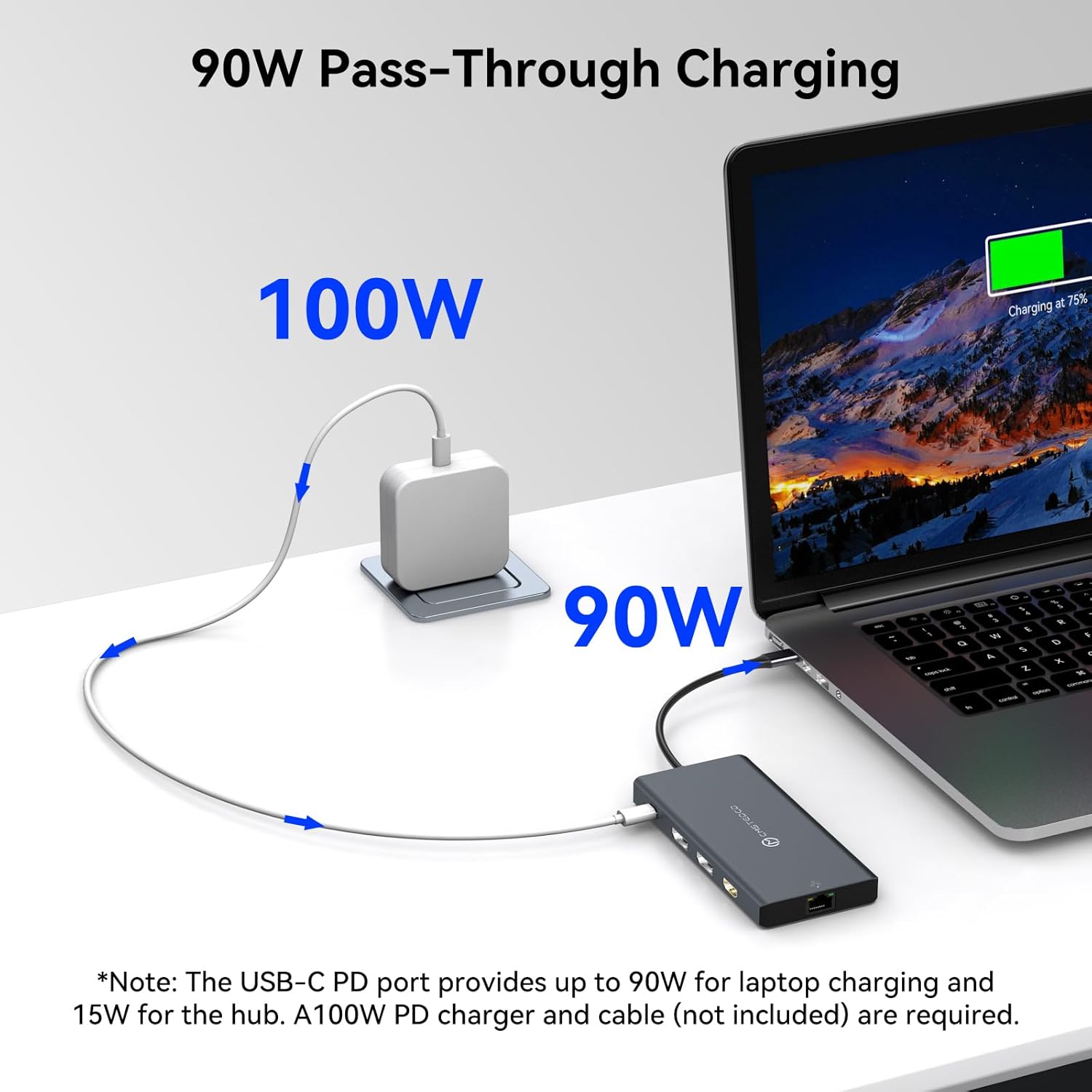 Laptop Docking Station 3 Monitor, 4K@120Hz Dual DisplayPort, 4K@60Hz HDMI, 12-in-1 USB C Hub, 10Gbps USBC 3.2, USB 3.0, PD100W, Ethernet SD/T, Triple Monitor Dock Multiport Adapter for Windows