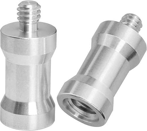 HotshoeColdshoe - Adaptador LUORNG 2 piezas hembra de 38 pulgadas a 14 pulgadas macho convertidor roscado adaptador de tornillo espiga para soporte