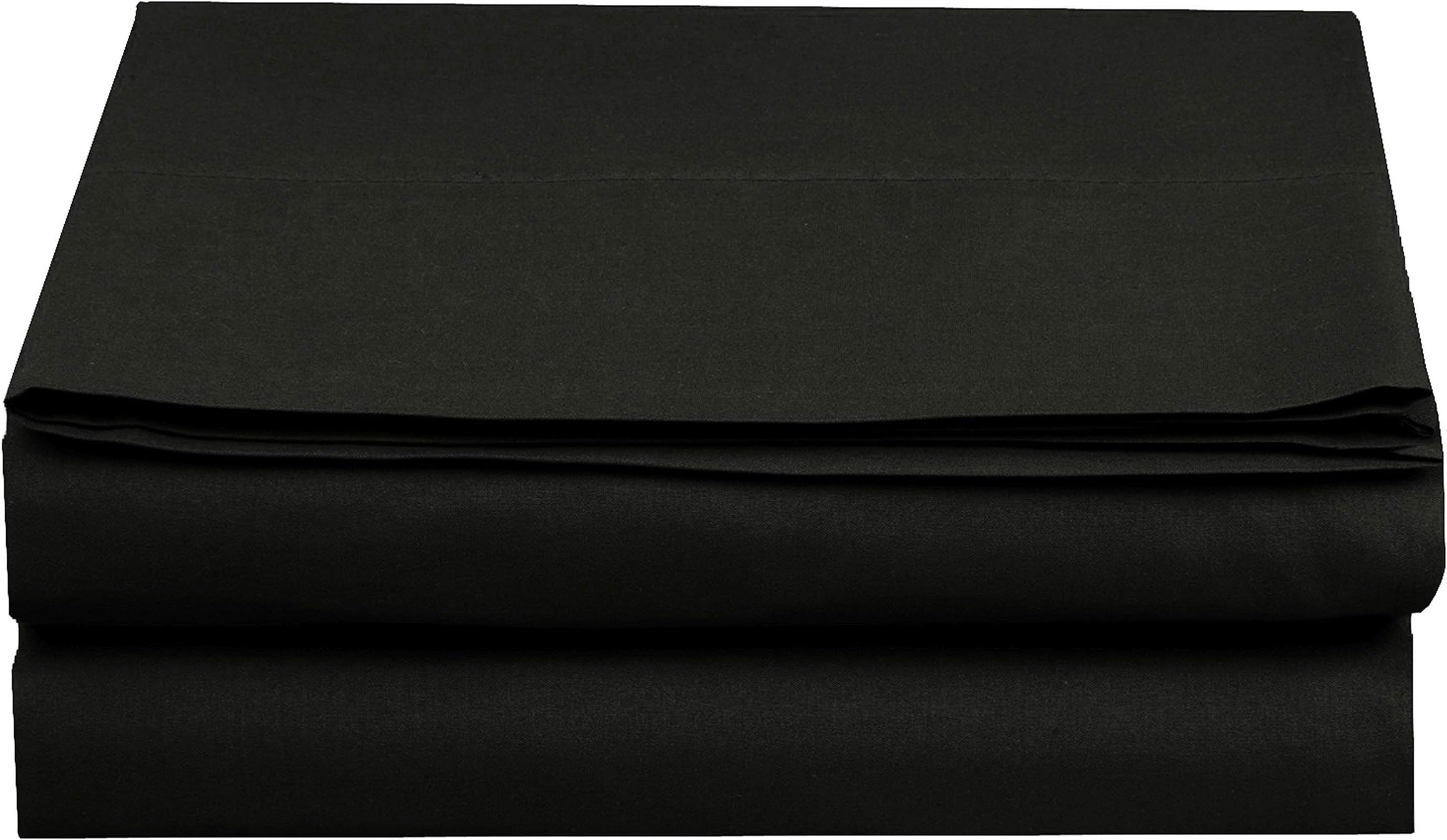 Elegant Comfort Premium Hotel Quality 1-Piece Flat Sheet, Luxury and Softest 1500 Premium Hotel Quality Microfiber Bedding Flat Sheet, Wrinkle-Free, Stain-Resistant, King, Black