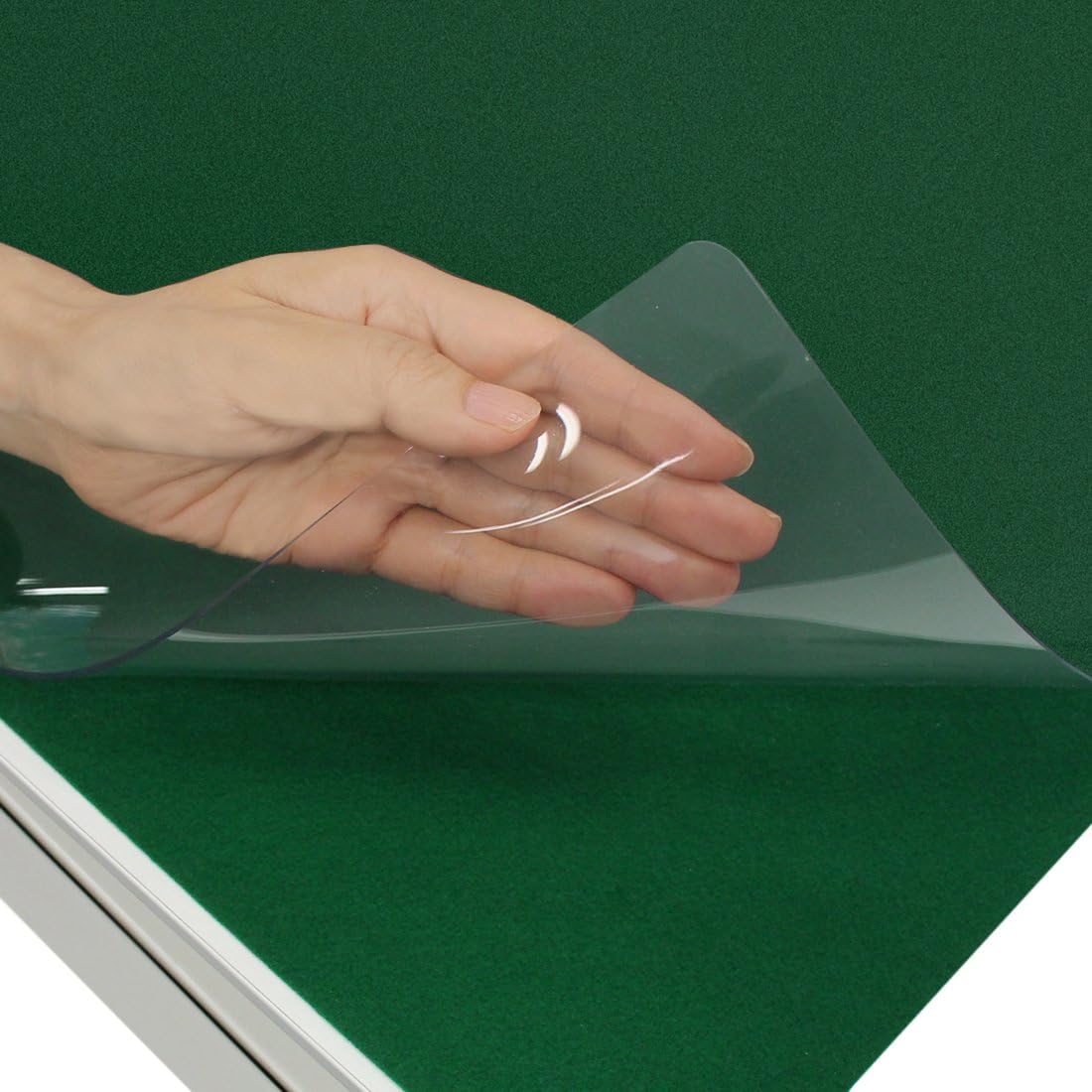 Plus 41-062 Desk Mat, Transparent, Soft, Economy Type, with Underlayment, 47.3 x 27.2 inches (1190 x 690 mm)