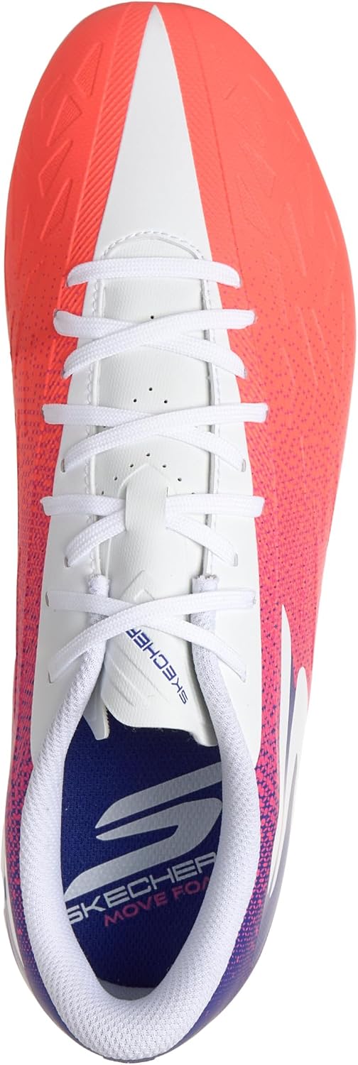 Skechers Boys' SKX_2 Jr Trainer, White Blue Pink, 4 UK