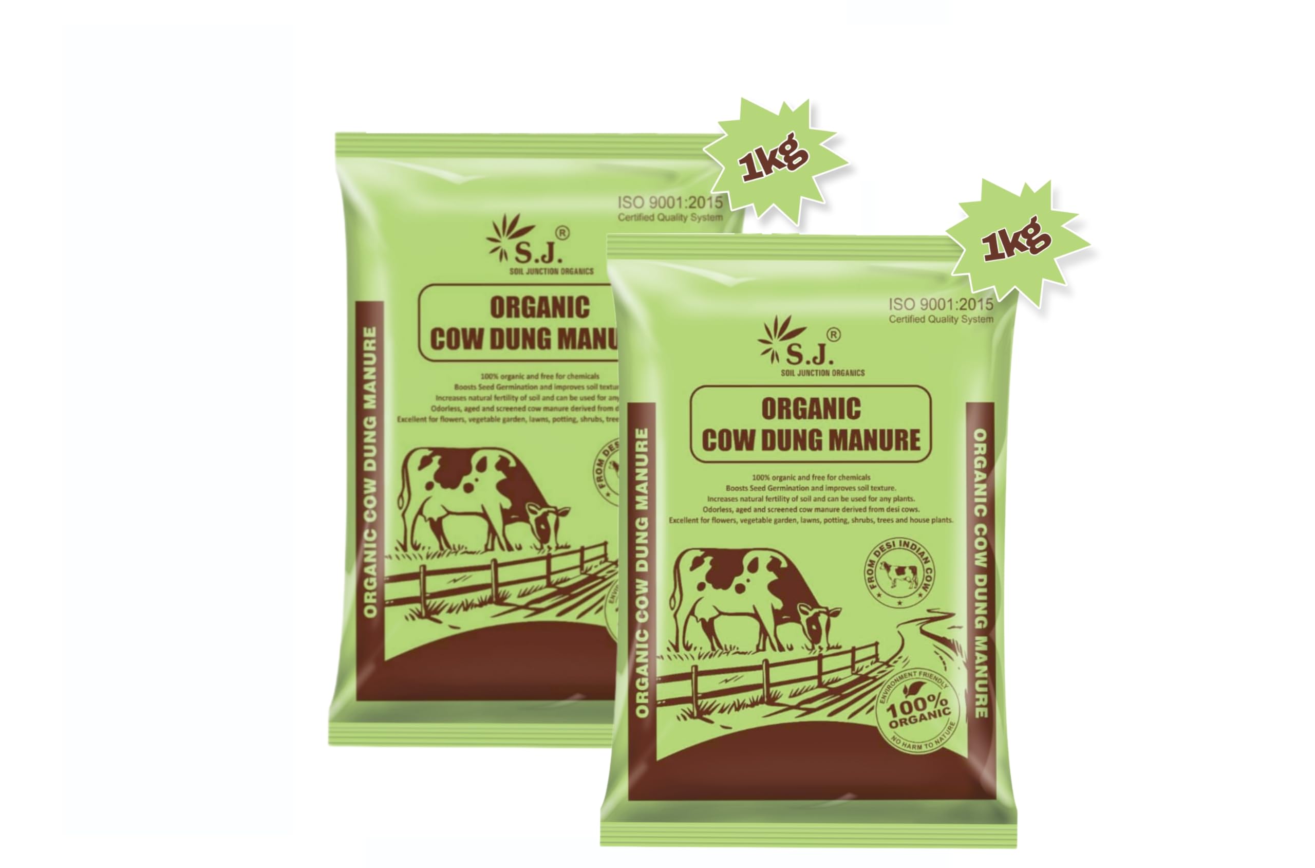 SJ Organics Cow Dung Manure for Plants - 2 Kg | Odourless | 100% Organic| Fertilizer for plants | Manure for home gardening (B0D9NJ1J3B) Amazon Price History, Amazon Price Tracker