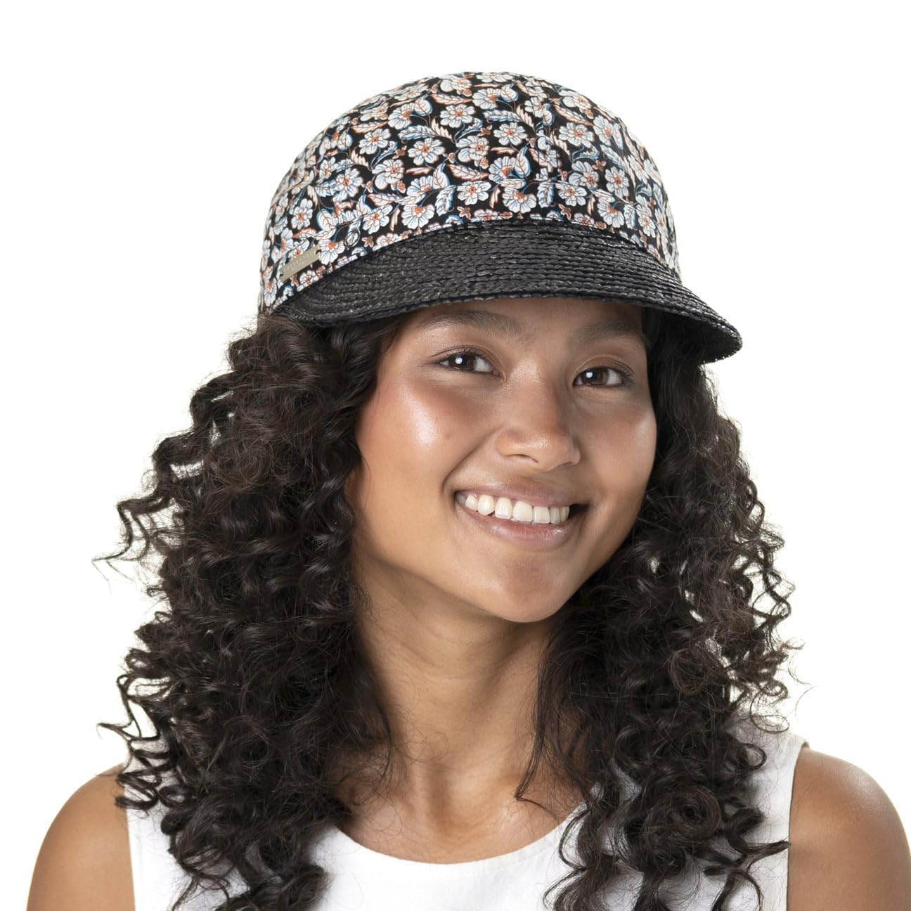 Seeberger Mariva Flower Cap Visor Sonnenvisor Damencap Sonnencap Sommercap Damen - mit Schirm Sommer Frühling-Sommer