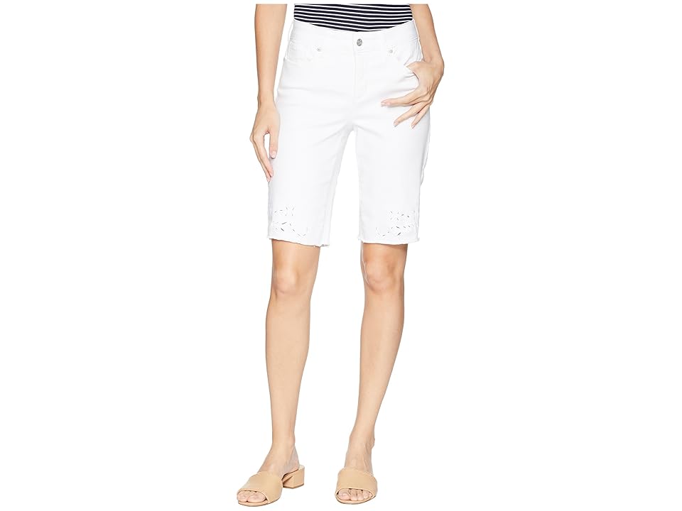 

NYDJ Briella Shorts w/ Eyelet Embroidery in Optic White (Optic White) Women's Shorts